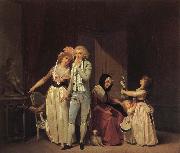 Louis-Leopold Boilly Ce qui allume l'amour l'eteint ou le philosophe oil painting on canvas